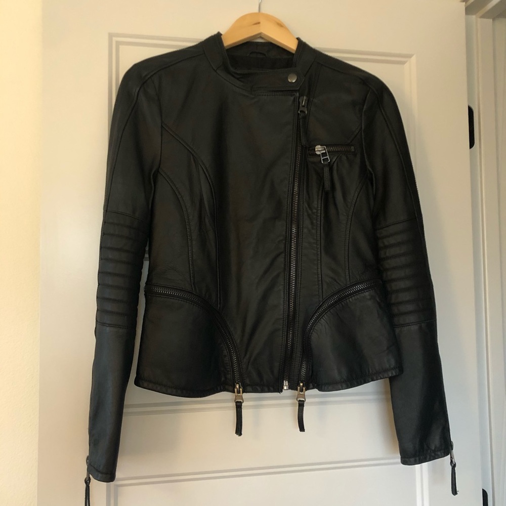 Zara leather moto jacket